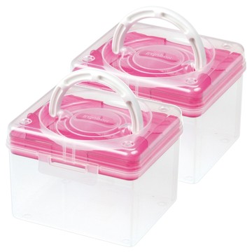 livinbox 月光系列 手提箱/置物盒/收納盒 200型 16x13.7x11.8cm 台灣製造  顏色隨機  2個