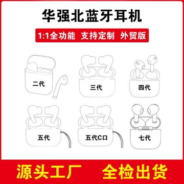 適用手機蘋果無線藍牙耳機ANC降噪tws二三四代五代續航跨境批發