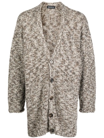 Undercover - intarsia-knit cardigan - men - Polyester/Silk/Wool/Rayon - 4 - Brown