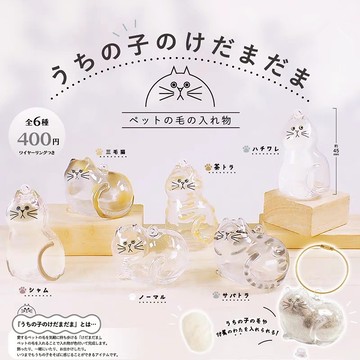 台灣發貨/免運 日版 BRIGHT LINK 帶彩盒+説明書 透明貓毛收納盒吊飾 貓咪毛髮存放膠囊 全六款
