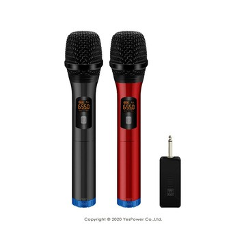 U02 UHF雙頻道手握無線麥克風 UHF 15組頻道選擇/訊號穩定音質清晰/麥克風使用2顆AA(3號)電池