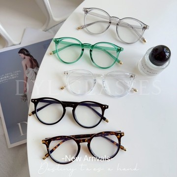 ⒹⓎⓁ┊ 5ᴄᴏʟᴏʀ🪴韓系果凍復古微圓框型款平光鏡 眼鏡 百搭 素顏 自拍 外拍 新款 造型 顯小臉 圓框 韓版圓框