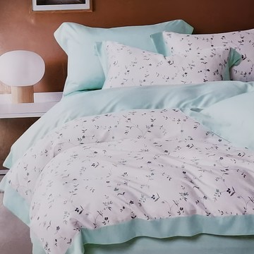 Grace Life 精緻系列 60支100%天絲四件式兩用被床包組  加大  幻蓮藍