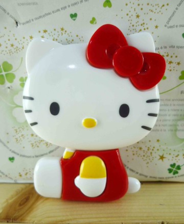 【震撼精品百貨】Hello Kitty 凱蒂貓-KITTY手拿折鏡-側坐圖案-紅色