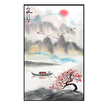 玻璃貼紙窗戶衛生間浴室移門辦公室透光不透明防走光磨砂山水