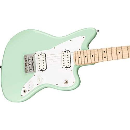 Squier エレキギター Mini JazzmasterR HH, Maple Fingerboard, Surf Green ソフトケース付き