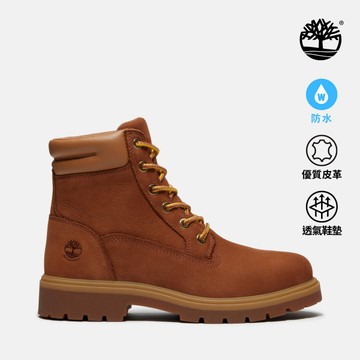 Timberland 女款鐵鏽色休閒防水6吋靴|A41PGEM7