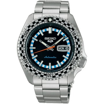 SEIKO 5 Sports 精工 SKX 復刻機械錶 42.5M 黑白旗（4R36-15K0D/SRPK67K1）