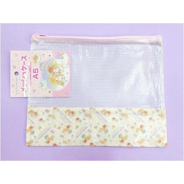 小禮堂 Sanrio 三麗鷗 雙子星 A5 扁平網格拉鏈收納袋