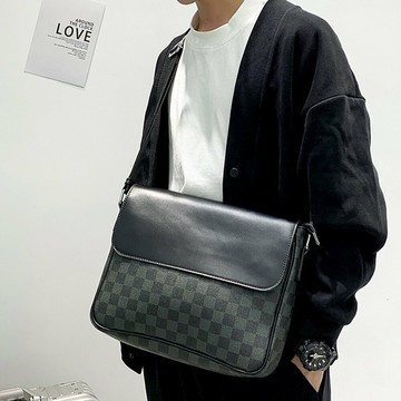 包包 側背包 郵差包 皮革斜背包 a4包包 棋盤格斜背包 郵差側背包 皮革郵差包 ipad包 男生包包 生日禮物 289