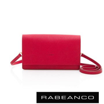 RABEANCO BEA多夾層壓紋斜/肩背小方包 紅色