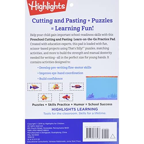 Preschool Cutting and Pasting (Highlights Learn on the Go Practice Pads)