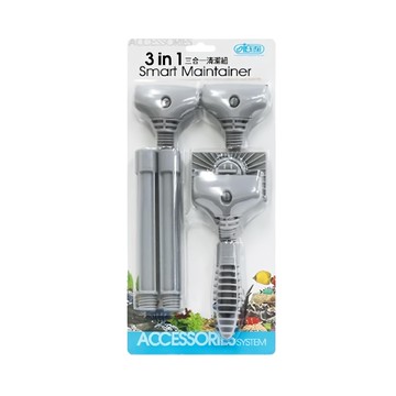 ISTA 伊士達 三合一智能清潔組 可替換清潔刷頭 適用於不同尺寸魚缸  15、30、47cm  1組
