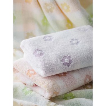 內野浴巾純棉萌萌花朵浴巾成人洗澡冬季無捻紗全棉吸水家用大毛巾