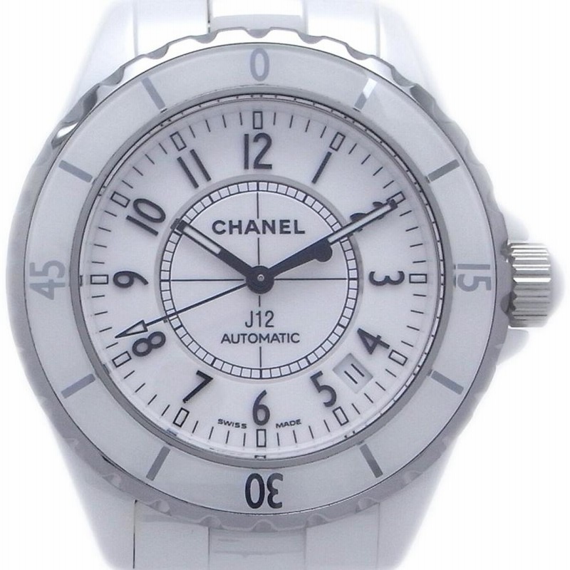 銀座店]CHANEL シャネル J12 腕時計 H0970 セラミック ホワイト 文字盤  