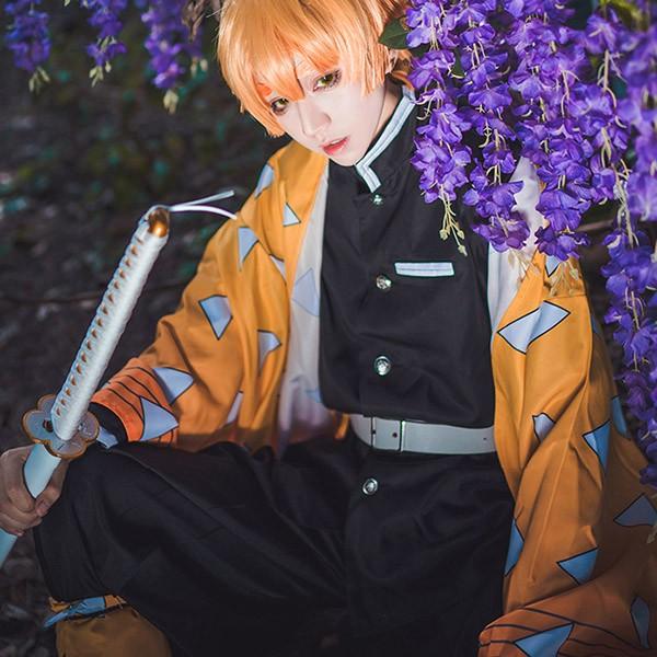 鬼滅の刃 我妻善逸 コスプレ 衣装 ウィッグ 我妻善逸コスプレセット 鬼