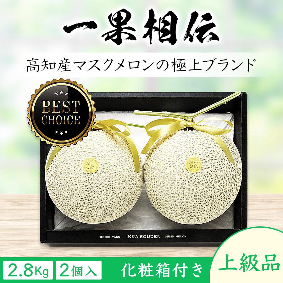 メロン マスクメロン フルーツ 果物 一果相伝　上級品　2.8Kg 2個入