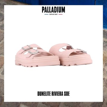 PALLADIUM DUNELITE RIVIERA SDE輕量麂皮拖鞋 粉 74455-605