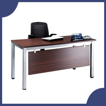 【必購網OA辦公傢俱】TSA-140E 深胡桃 烤銀方形4E 辦公桌【領券滿額再折千12/31止】