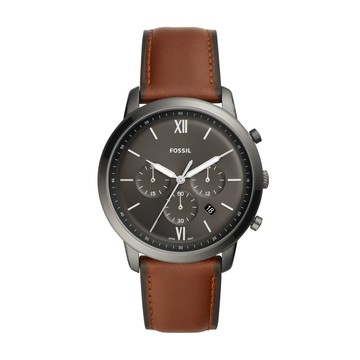 Neutra Chrono 新雅仕計時男錶 棕色真皮皮革錶帶 44MM FS5512