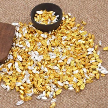 😍新款💫臺灣出貨💫小元寶元寶財神用品實心大小金元寶供佛聚寶盆開業招財財神工藝品