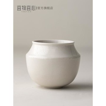 草木灰建水茶渣缸茶洗復古杯洗日式陶瓷禪意小水盂家用茶渣桶茶道
