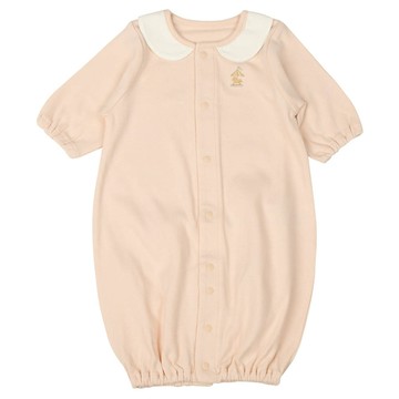 akachan honpo - 長袖連身衣腿部寬鬆款-旋轉木馬-粉紅色 (50~60cm)