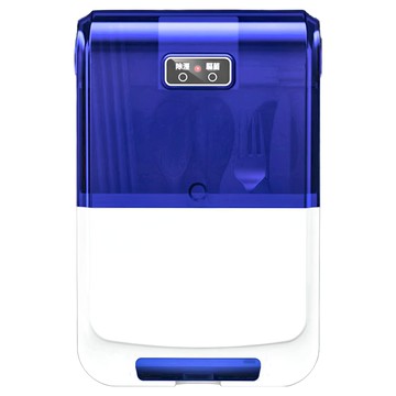 消毒除濕2合1無痕餐具筒  20 x 8 x 30cm  藍色/白色  1個