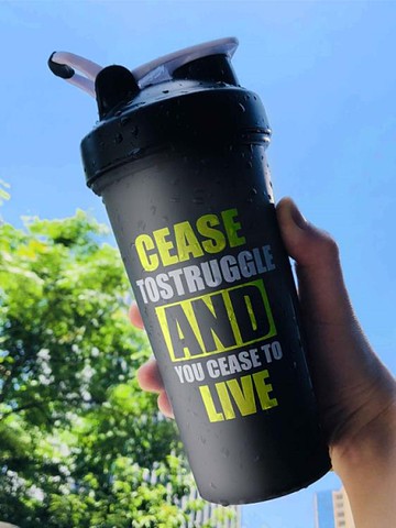 水杯 搖搖杯健身杯攪拌杯奶昔水杯子蛋白粉運動便攜塑料水壺攪拌球定制