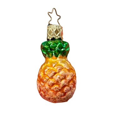INGE-GLAS Vintage 復古鳳梨 德國製 迷你玻璃飾品 聖誕裝飾 復古