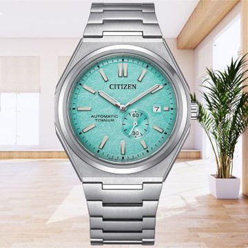 CITIZEN星辰 Mechanical 限量 Zenshin 新鈦度 小秒針 機械腕錶 情人節 新年 禮物 40.5mm / NJ0180-80M