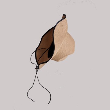 草帽 帽子 拉菲草 高級 麥稈帽 巴拿馬帽 簡約 優雅 中性 滾邊