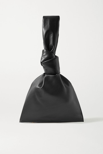 Bottega Veneta - The Mini Twist Knotted Leather Clutch - Black - one size