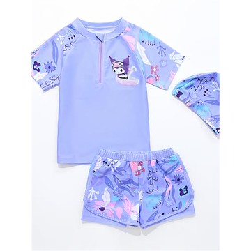 庫洛米兒童泳衣女童中大童新款女孩分體游泳衣夏專業溫泉游泳套裝