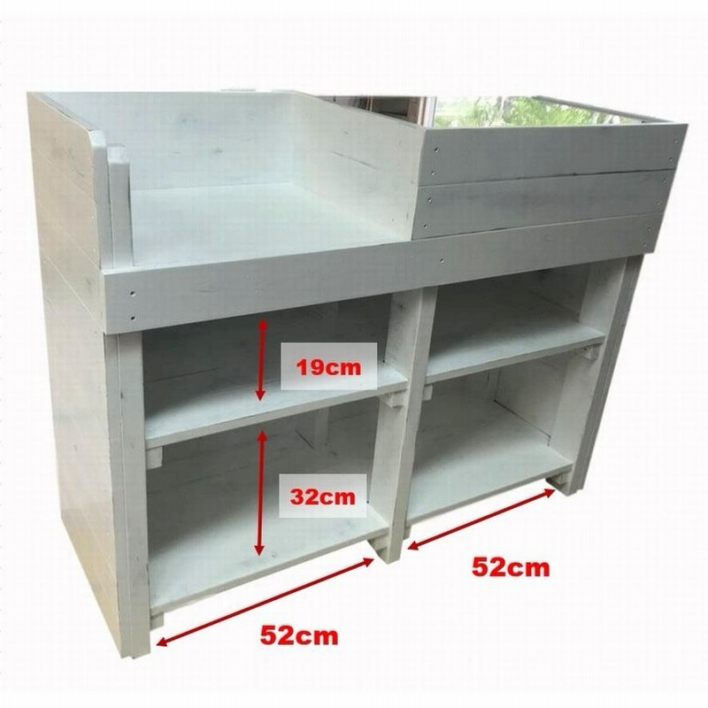 木製ガラスショーケース_レジカウンター_幅120cm×奥行45cm×高さ90cm_