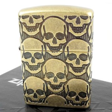 【ZIPPO】美系~Cackling Cranium-咯咯笑骷髏圖案-360度多刀雕刻  NO.46302