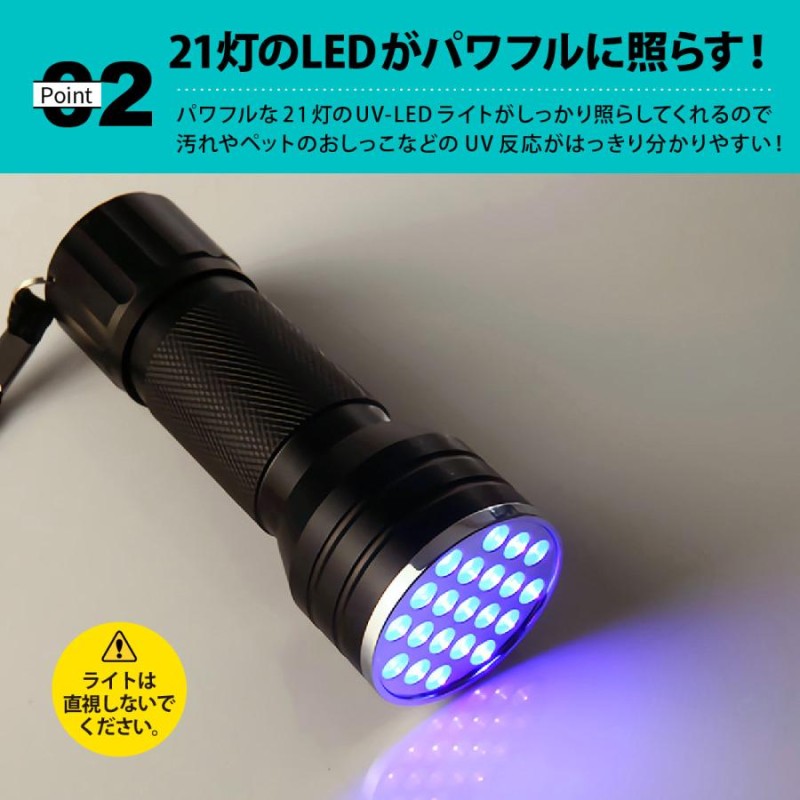 ブラックライト led UV uvライト ミニ 懐中電灯 小型 紫外線 ハンディライト アニサキス 偽札 ほこり ゴミ 尿はね 汚れ レジン  ジェルネイル ネイル ペンライト | LINEショッピング