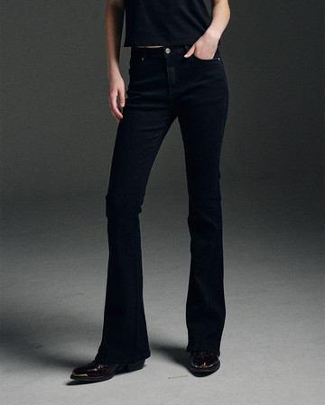 (舊型號) MARDI MERCREDI 中腰剪裁牛仔褲 黑色 DENIM BOOTS CUT MID RISE PANTS