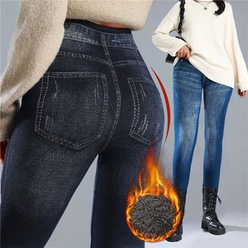 Fashion tight imitation denim leggings  時尚緊身仿牛仔打底褲