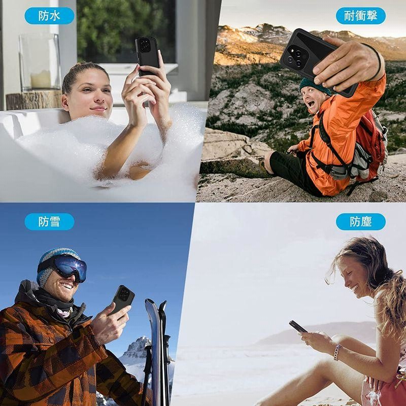 Lanhiem iPhone 13 Pro Max 防水ケース iPhone 13 Pro Maxケース 5G 完全防水 IP68米軍規格 Face ID認証 指紋認証対応 タッチ可 耐衝撃 滑り止め 防塵 防雪 水中撮影 ワイヤレス充電サポート超軽量 薄型 透明