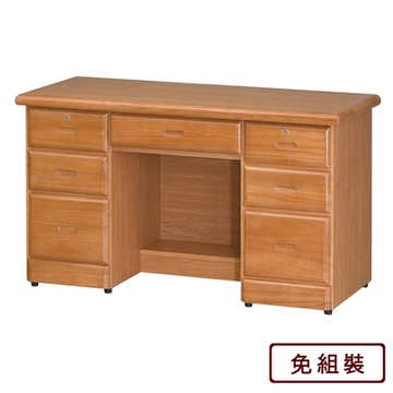 AS DESIGN雅司家具-巴德赤陽色4.2尺辦公桌-128.5x59x76cm