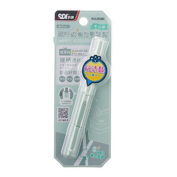 【SDI 手牌】磁吸式 不沾膠 筆型剪刀 /支 0918C(煙燻綠)