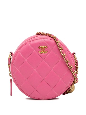 CHANEL Pre-Owned - 2019 Quilted Lambskin Round As Earth crossbody bag - women - Lambskin - One Size - Pink