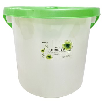 KEYWAY 聯府 花語附蓋桶 中  綠色  1個