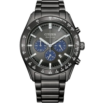 CITIZEN 賽車風格光動能三眼計時手錶 開學新裝備 CA4677-50H