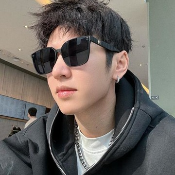 方框墨鏡男款2025新款韓版開車專用防紫外線太陽眼鏡女款適合大臉