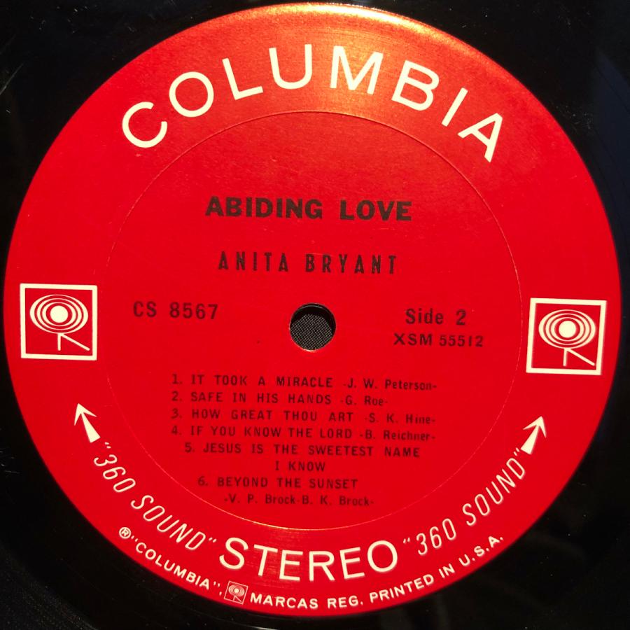 Anita Bryant   Abiding Love  LP COLUMBIA