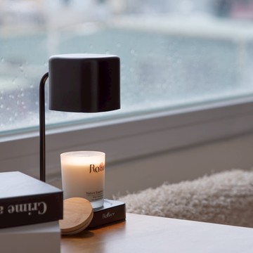 Cube 造型融蠟燈．黑曜方方