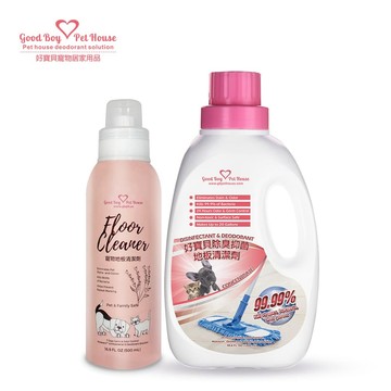 【GBPH好寶貝】寵物地板清潔劑500ml+1200ml｜夏天地板除臭清潔｜尿墊周邊・貓砂盆附近適用｜補貨組