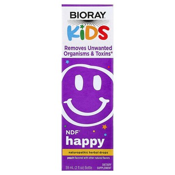 Bioray, 兒童，NDF® Happy，蜜桃味，2 液量盎司（59 毫升）